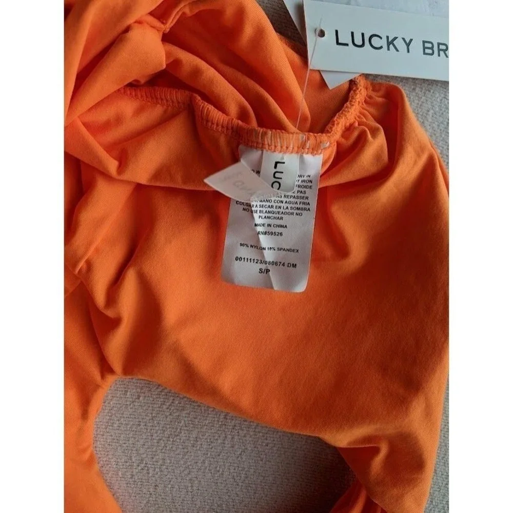 Lucky Brand One‎ Piece Swimsuit Women's Size Small Lace Up Flattering Modest NEW